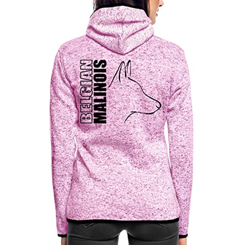 Spreadshirt Belgian Malinois Profil Belgischer Schäferhund Frauen Kapuzen-Fleecejacke, L, Lila meliert von Spreadshirt