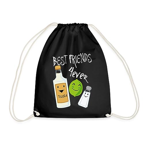 Spreadshirt Beste Freunde Für Immer Tequila Limette Salz Turnbeutel, One size, Schwarz von Spreadshirt