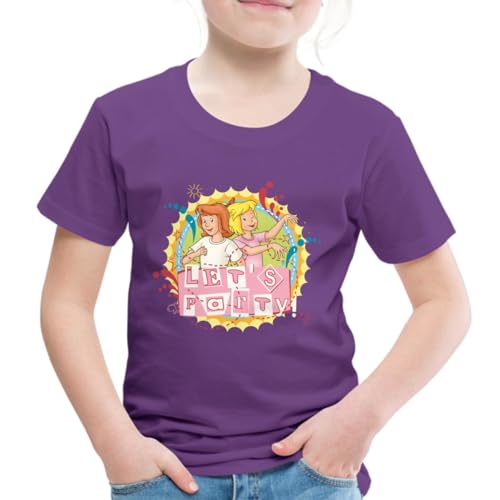 Spreadshirt Bibi Und Tina Let's Party Kinder Premium T-Shirt, 110/116 (4 Jahre), Lila von Spreadshirt