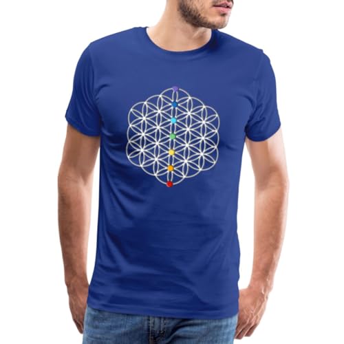 Spreadshirt Blume des Lebens Männer Premium T-Shirt, M, Königsblau von Spreadshirt