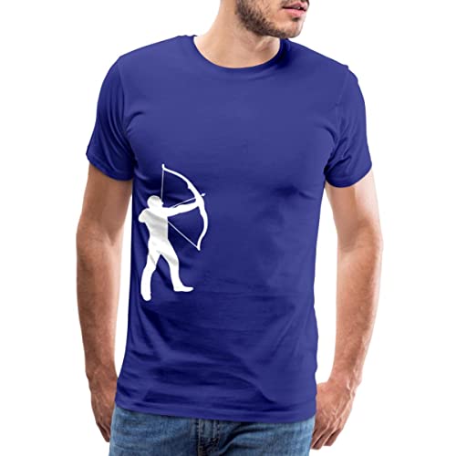 Spreadshirt Bogenschießen Silhouette Männer Premium T-Shirt, L, Königsblau von Spreadshirt