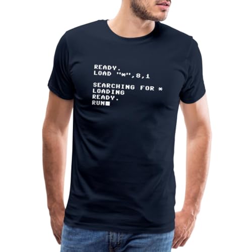 Spreadshirt C64 Loading Screen Retro Brotkasten Männer Premium T-Shirt, 4XL, Navy von Spreadshirt