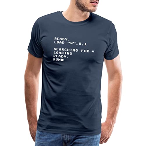 Spreadshirt C64 Loading Screen Retro Brotkasten Männer Premium T-Shirt, 5XL, Navy von Spreadshirt