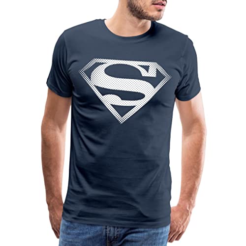 Spreadshirt DC Comics Originals Superman Retro Symbol Männer Premium T-Shirt, 4XL, Navy von Spreadshirt