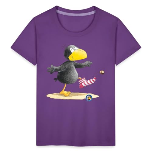 Spreadshirt Der kleine Rabe Socke Kastanie Kinder Premium T-Shirt, 110/116 (4 Jahre), Lila von Spreadshirt