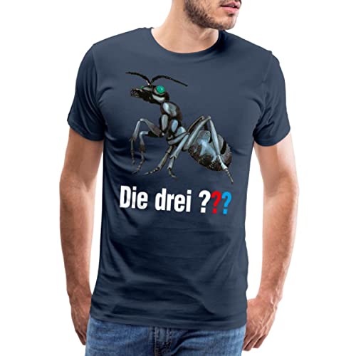 Spreadshirt Die DREI ??? Und Der Ameisenmensch Logo Männer Premium T-Shirt, XL, Navy von Spreadshirt