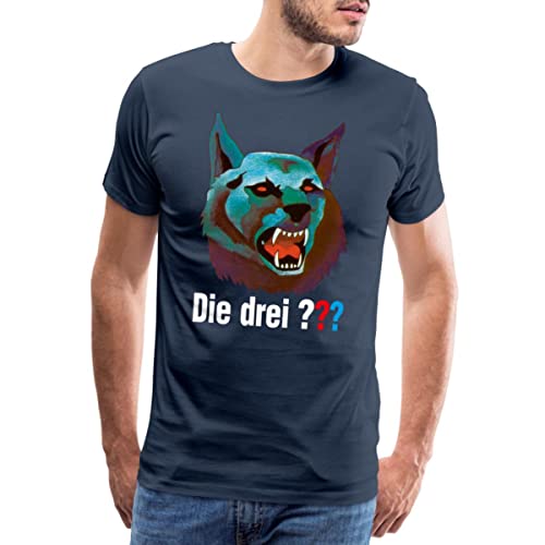 Spreadshirt Die DREI ??? Und Der Sprechende Totenkopf Männer Premium T-Shirt, M, Navy von Spreadshirt