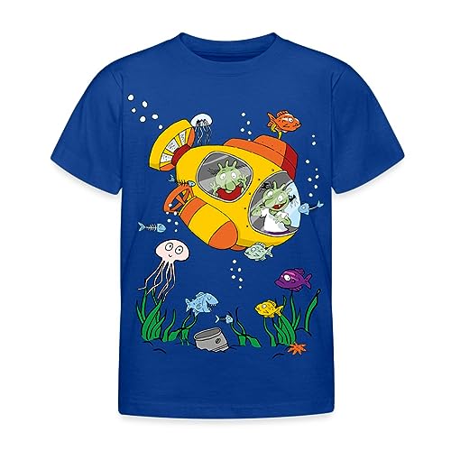 Spreadshirt Die Olchis Classic Abenteuer Im U-Boot Kinder T-Shirt, 122/128 (7-8 Jahre), Royalblau von Spreadshirt