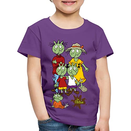 Spreadshirt Die Olchis Classic Eine Schmuddelige Familie Kinder Premium T-Shirt, 122/128 (6 Jahre), Lila von Spreadshirt