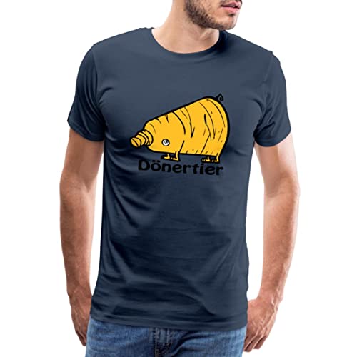 Spreadshirt Dönertier Männer Premium T-Shirt, 3XL, Navy von Spreadshirt