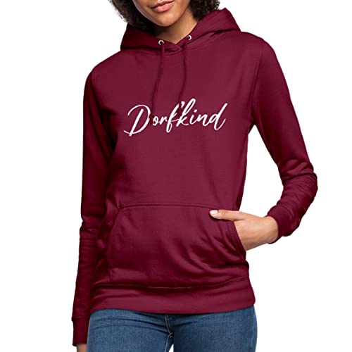 Spreadshirt Dorfkind Geschenk Geschenkidee Lustig Frauen Hoodie, XL, Bordeaux von Spreadshirt