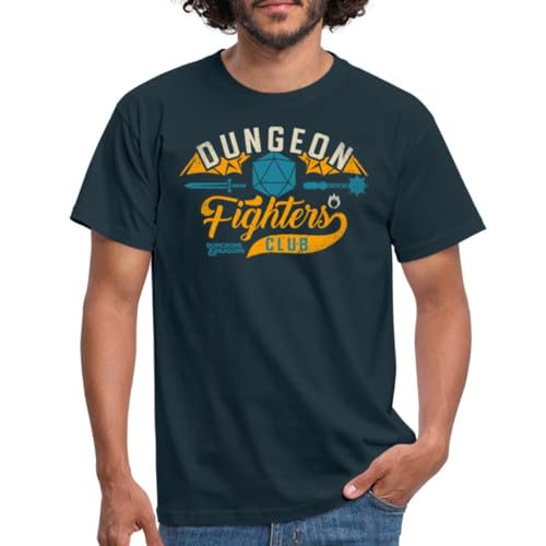 Spreadshirt Dungeons and Dragons Dungeon Fighters Club Männer T-Shirt, XL, Navy von Spreadshirt