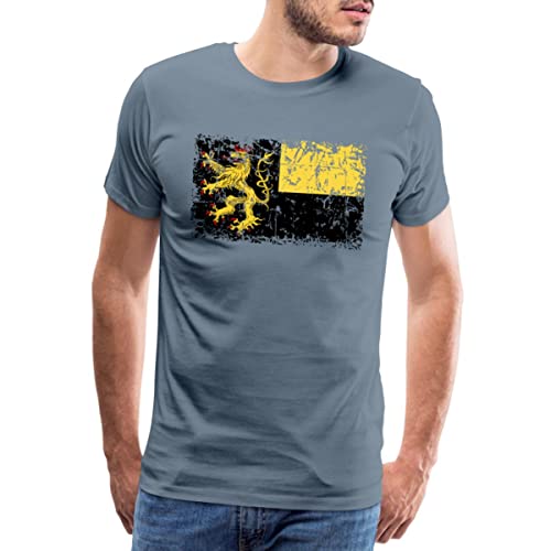 Spreadshirt Flagge Region Pfalz Männer Premium T-Shirt, XL, Blaugrau von Spreadshirt