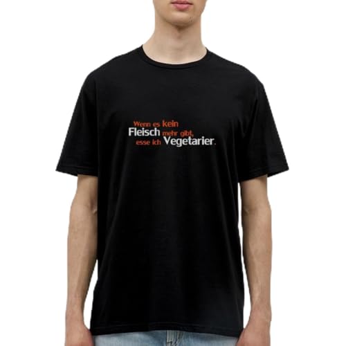 Spreadshirt Fleisch Ich Esse Vegetarier Lustiger Spruch Männer T-Shirt, XL, Schwarz von Spreadshirt