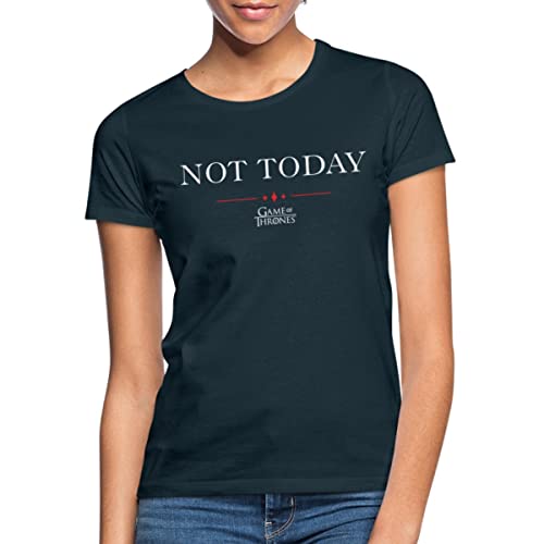 Spreadshirt Game of Thrones Not Today Spruch Frauen T-Shirt, L, Navy von Spreadshirt