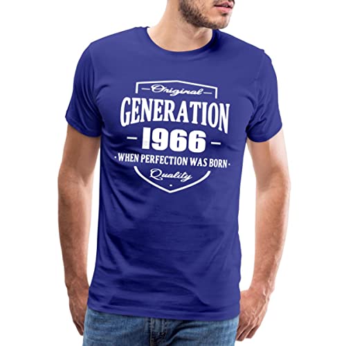 Spreadshirt Generation 1966 53. Geburtstag Männer Premium T-Shirt, M, Königsblau von Spreadshirt