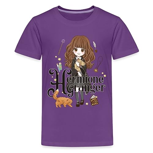 Spreadshirt Harry Potter Hermine Granger Kinder Premium T-Shirt, 122/128 (6 Jahre), Lila von Spreadshirt