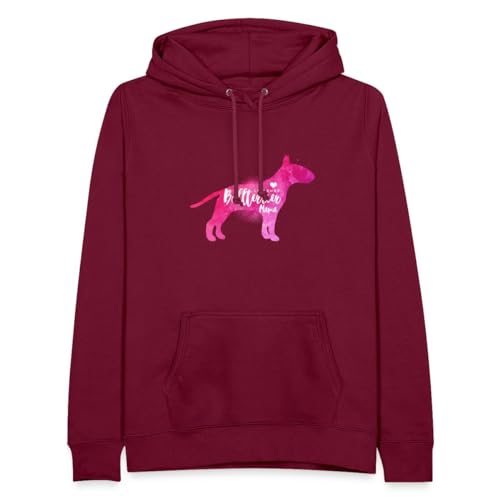 Spreadshirt Hundemama Liebende Bullterrier Mama Frauen Hoodie, S, Bordeaux von Spreadshirt