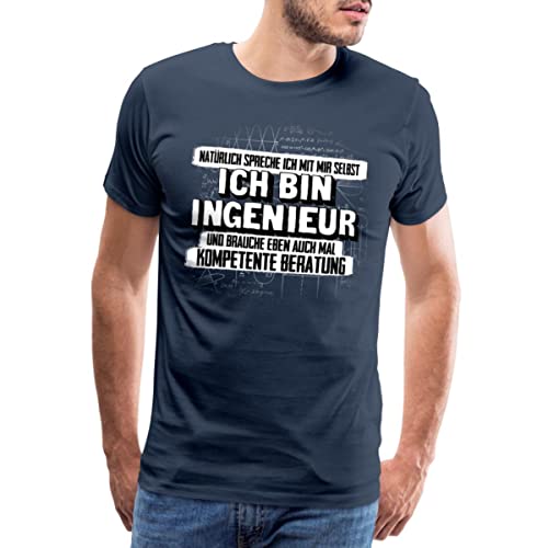 Spreadshirt Ingenieur Kompetente Beratung Spruch Männer Premium T-Shirt, L, Navy von Spreadshirt