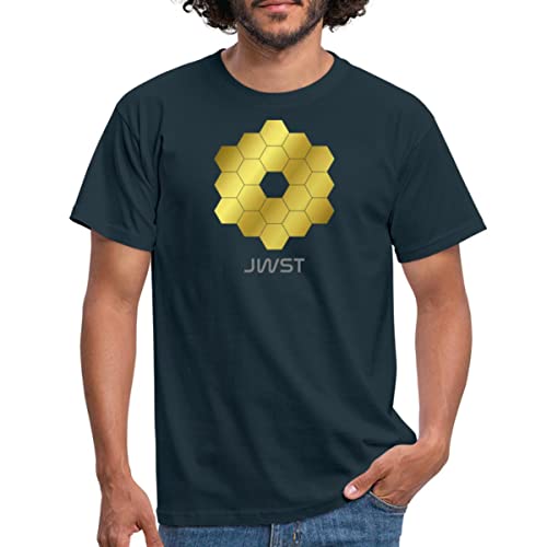 Spreadshirt James Webb Teleskop Space Telescope Weltraumteleskop JWST Männer T-Shirt, XL, Navy von Spreadshirt