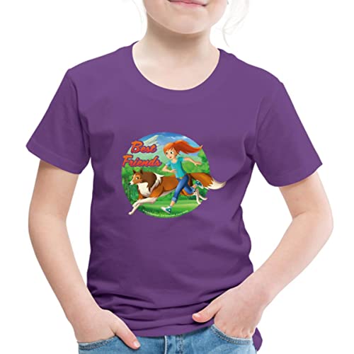 Spreadshirt Lassie Best Friends Beste Freunde Kinder Premium T-Shirt, 134/140 (8 Jahre), Lila von Spreadshirt