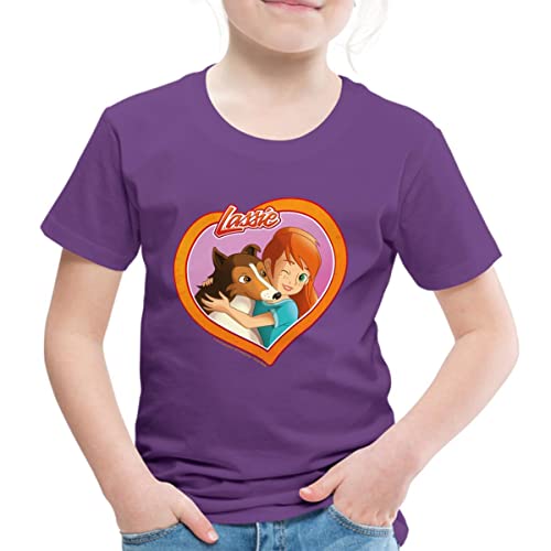 Spreadshirt Lassie EIN Herz Und Eine Seele Kinder Premium T-Shirt, 122/128 (6 Jahre), Lila von Spreadshirt