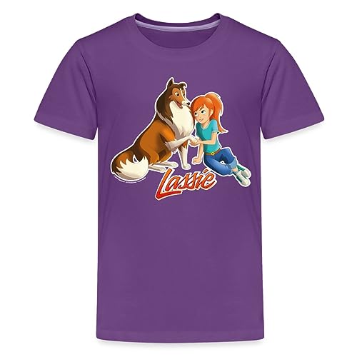 Spreadshirt Lassie Zusammen Mit Zoé Kinder Premium T-Shirt, 122/128 (6 Jahre), Lila von Spreadshirt