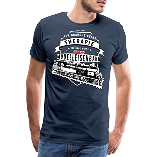 Spreadshirt Märklin Ich Brauche Keine Therapie Männer Premium T-Shirt, 5XL, Navy von Spreadshirt