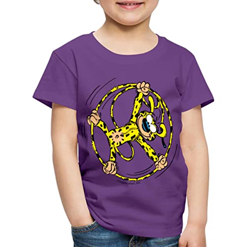 Spreadshirt Marsupilami Rad Kinder Premium T-Shirt, 134/140 (8 Jahre), Lila von Spreadshirt