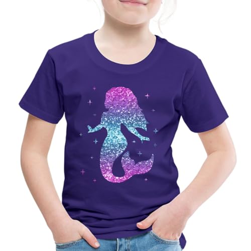 Spreadshirt Meerjungfrau Nixe Kinder Premium T-Shirt, 110/116 (4 Jahre), Lila von Spreadshirt