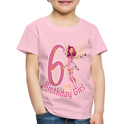 Spreadshirt Mia and Me 6. Geburtstag Geburtstagsgeschenk Kinder Premium T-Shirt, 122/128 (6 Jahre), Hellrosa von Spreadshirt