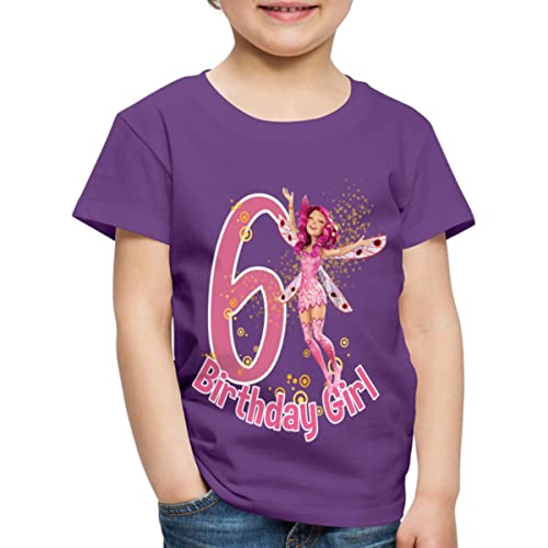 Spreadshirt Mia and Me 6. Geburtstag Geburtstagsgeschenk Kinder Premium T-Shirt, 122/128 (6 Jahre), Lila von Spreadshirt