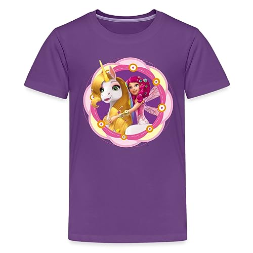 Spreadshirt Mia and Me Einhorn Onchao Und Mia In Centopia Kinder Premium T-Shirt, 110/116 (4 Jahre), Lila von Spreadshirt