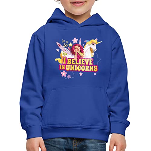 Spreadshirt Mia and Me Onchao Und Mia Ich Glaube An Einhörner Kinder Premium Hoodie, 122/128 (7-8 Jahre), Royalblau von Spreadshirt