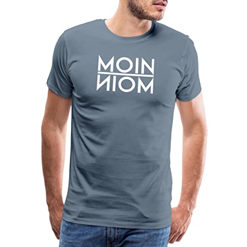 Spreadshirt Moin Moin Norddeutsch Männer Premium T-Shirt, 5XL, Blaugrau von Spreadshirt