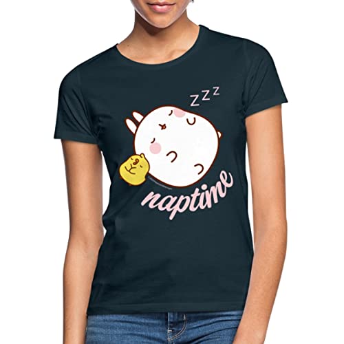 Spreadshirt Molang Piu Piu Naptime Schlafenszeit Frauen T-Shirt, L, Navy von Spreadshirt