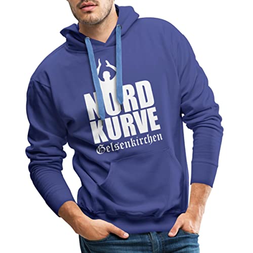 Spreadshirt Nordkurve Gelsenkirchen Fan Männer Premium Hoodie, S, Königsblau von Spreadshirt