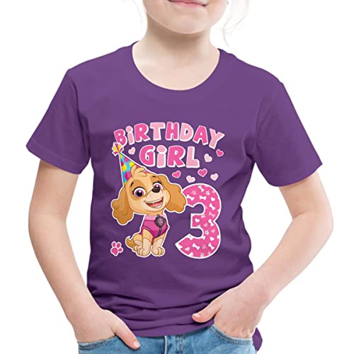 Spreadshirt Paw Patrol 3 Jahre Alt Geschenk 3. Geburtstag Skye Kinder Premium T-Shirt, 110/116 (4 Jahre), Lila von Spreadshirt