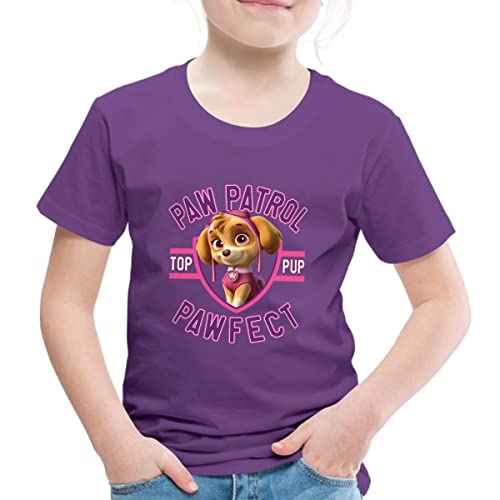 Spreadshirt Paw Patrol Skye Pawfect Kinder Premium T-Shirt, 98/104 (2 Jahre), Lila von Spreadshirt