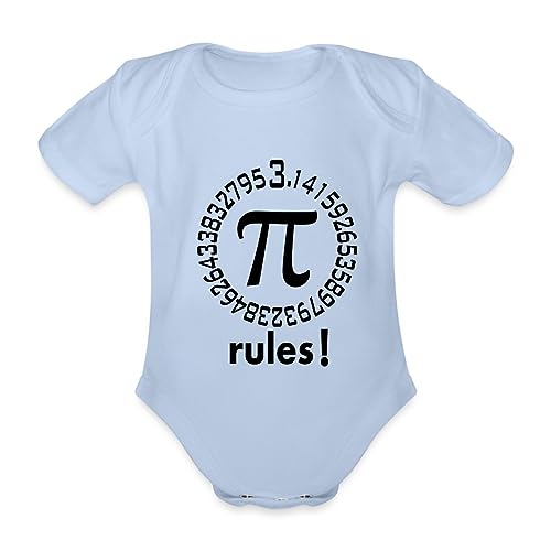 Spreadshirt Pi Rules Baby Bio-Kurzarm-Body, 56 (0-1 M.), Sky von Spreadshirt