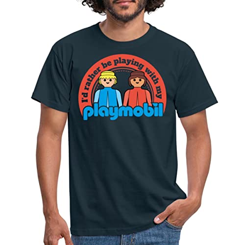 Spreadshirt Playmobil Logo für Playmobil Lovers Männer T-Shirt, L, Navy von Spreadshirt