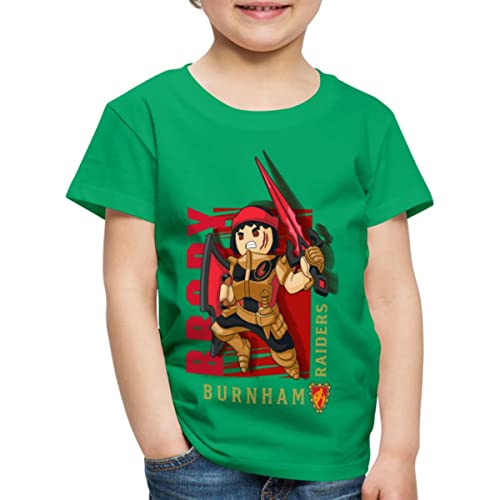 Spreadshirt Playmobil Novelmore Burnham Raiders Brody Kinder Premium T-Shirt, 110/116 (4 Jahre), Kelly Green von Spreadshirt