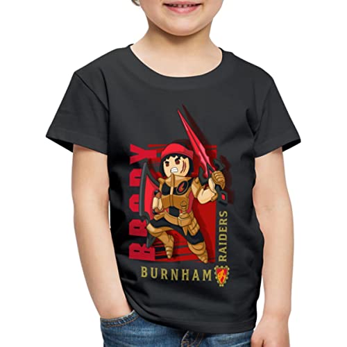 Spreadshirt Playmobil Novelmore Burnham Raiders Brody Kinder Premium T-Shirt, 110/116 (4 Jahre), Schwarz von Spreadshirt