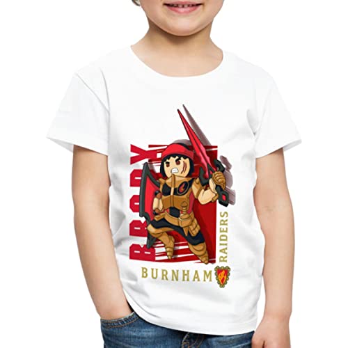 Spreadshirt Playmobil Novelmore Burnham Raiders Brody Kinder Premium T-Shirt, 110/116 (4 Jahre), weiß von Spreadshirt