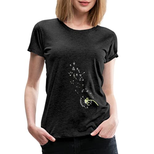 Spreadshirt Pusteblume Löwenzahn Samen Frauen Premium T-Shirt, XXL, Anthrazit von Spreadshirt