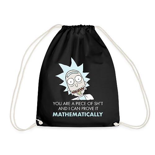 Spreadshirt Rick and Morty Piece Of Sh*T Stück Schei*E Turnbeutel, One size, Schwarz von Spreadshirt