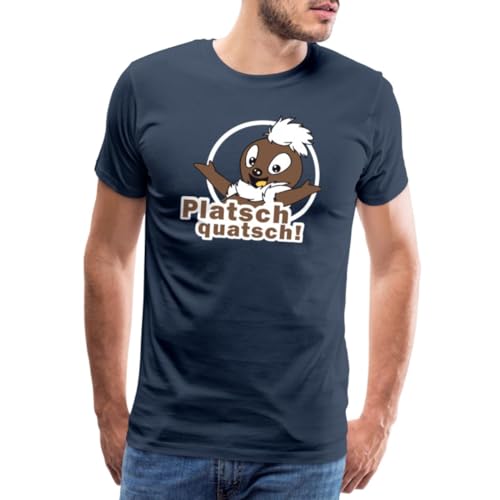 Spreadshirt Sandmännchen Pitti Platsch Quatsch Männer Premium T-Shirt, L, Navy von Spreadshirt