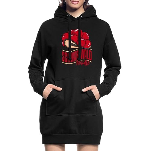 Spreadshirt Schwarzwald Maidle Bollenhut Schwarzwald Geschenk Frauen Hoodie-Kleid, S, Schwarz von Spreadshirt