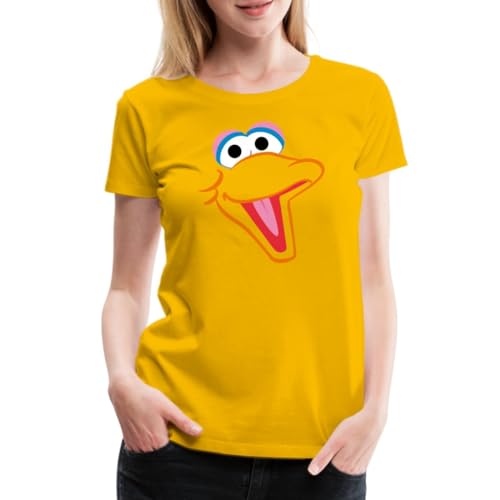 Spreadshirt Sesamstraße Bibo Gesicht Frauen Premium T-Shirt, XL, Sonnengelb von Spreadshirt