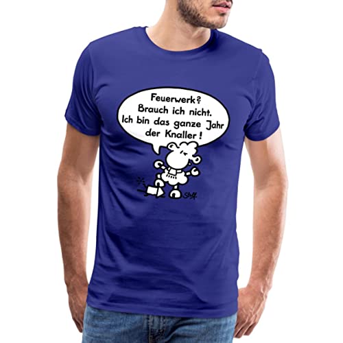 Spreadshirt Sheepworld - Feuerwerk Männer Premium T-Shirt, 3XL, Königsblau von Spreadshirt